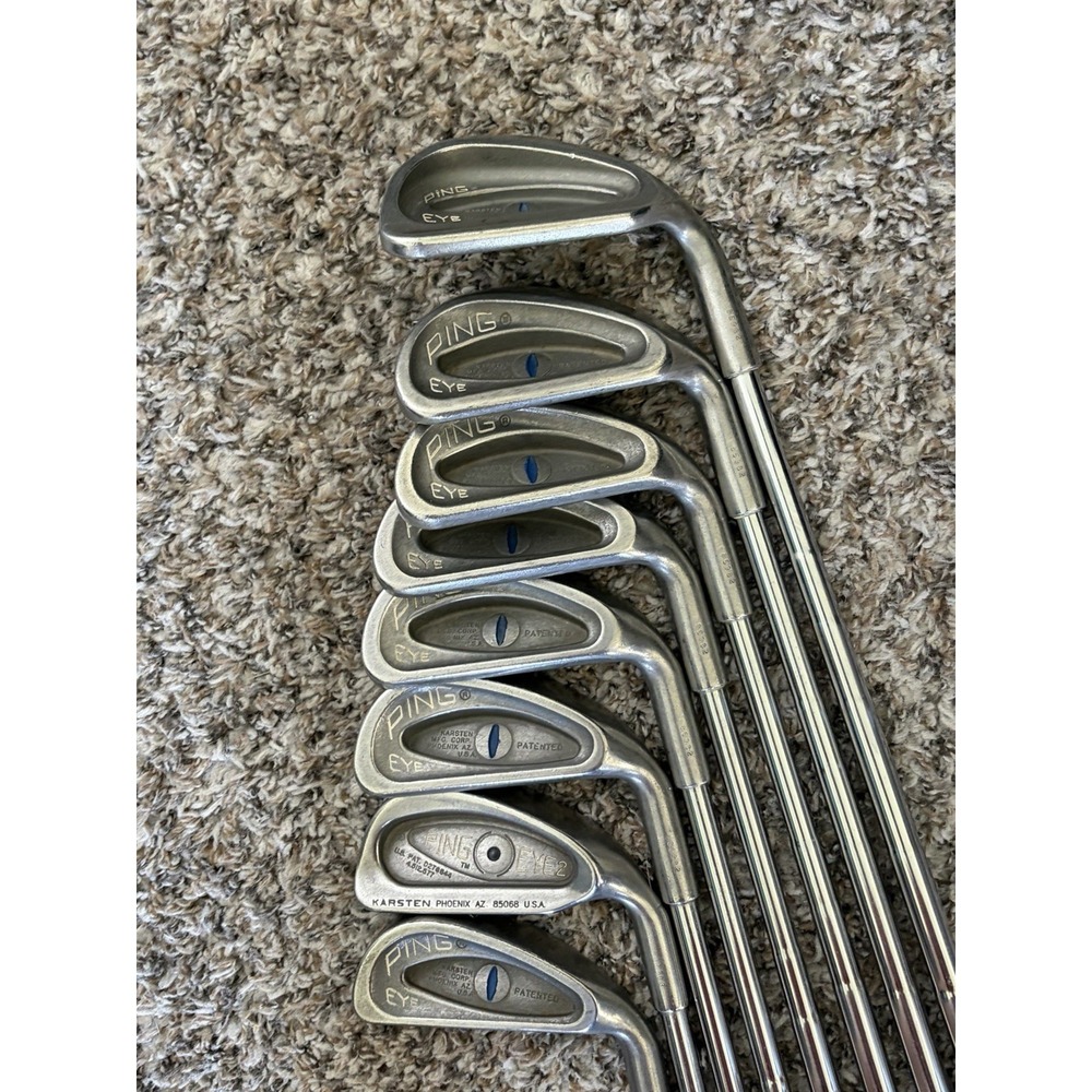 Ping Cat Eye Iron Set RH Golf Clubs 3 4 6 7 8 9 W SW Stiff Steel Shaft Club